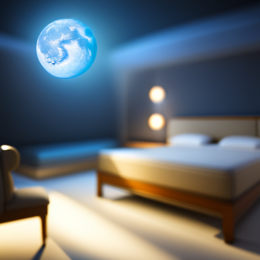 An image portraying a serene moonlit bedroom, with a sleeping figure surrounded by vivid, symbolic dream elements - ethereal mist, celestial objects, and enigmatic whispers - evoking the enigmatic meaning of prophetic dreams