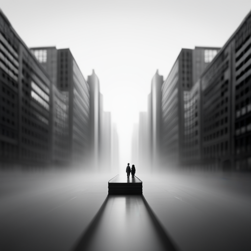 An image capturing a desolate, monochrome dreamscape