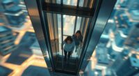elevator fall signifies anxiety