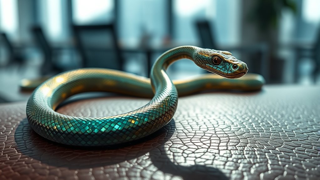 serpent symbolizes transformation or danger