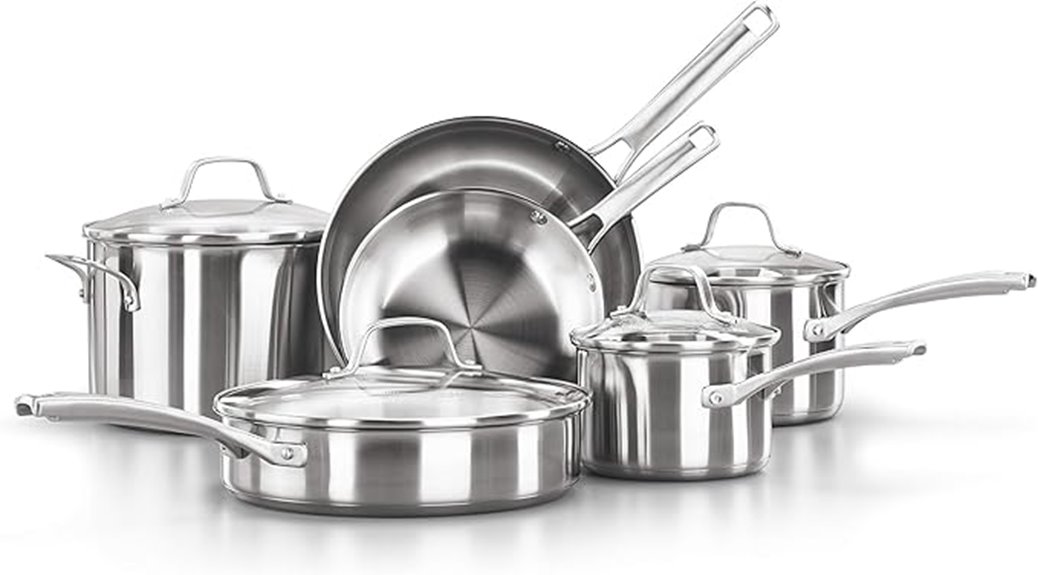 10 piece stainless steel set