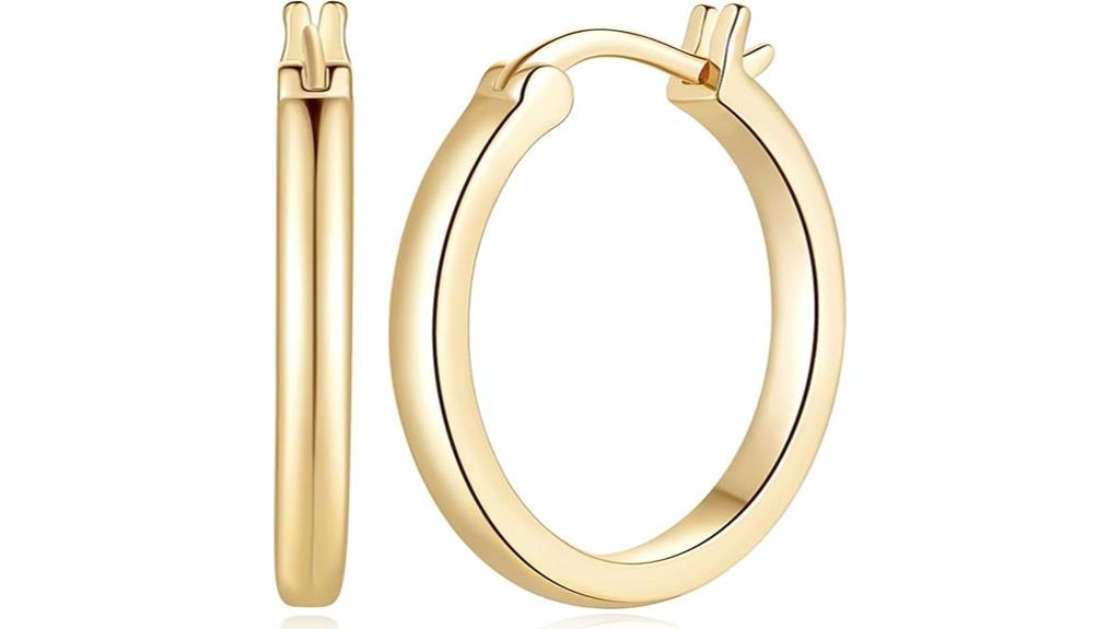 14k gold hoop earrings