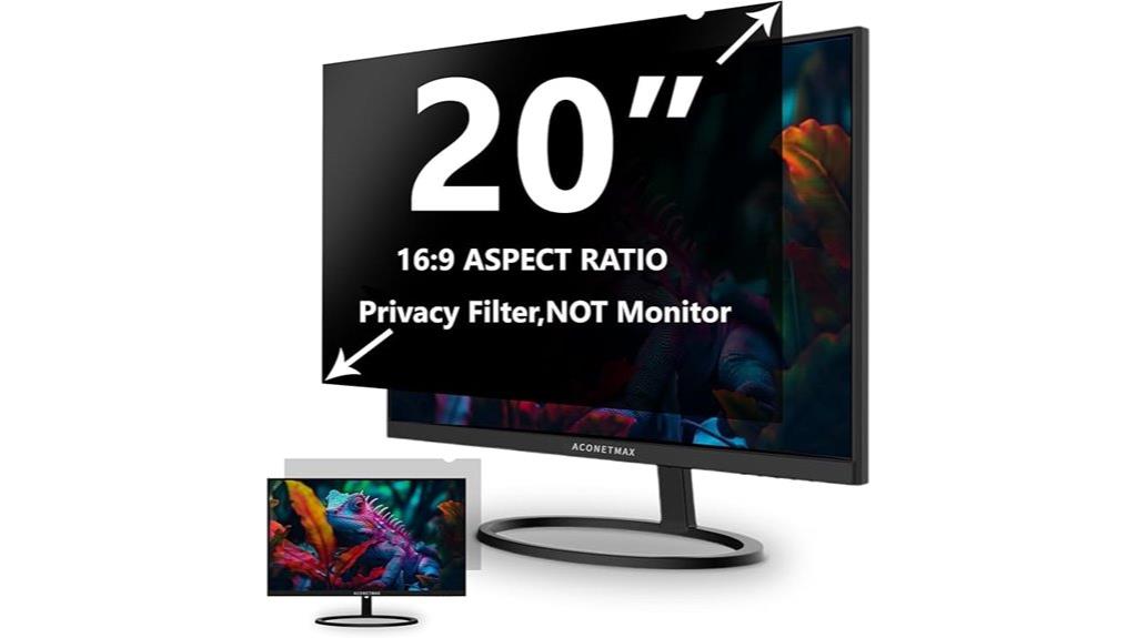 20 inch widescreen privacy filter