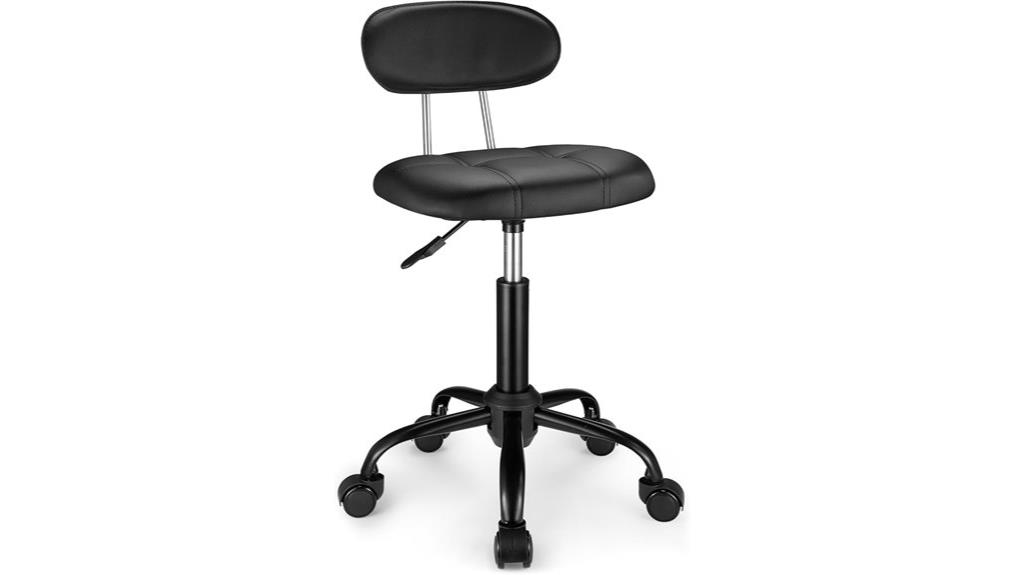 adjustable black swivel stool