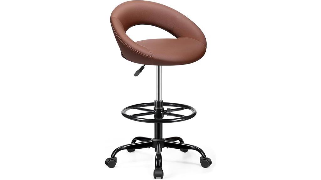 adjustable drafting chair with wheels