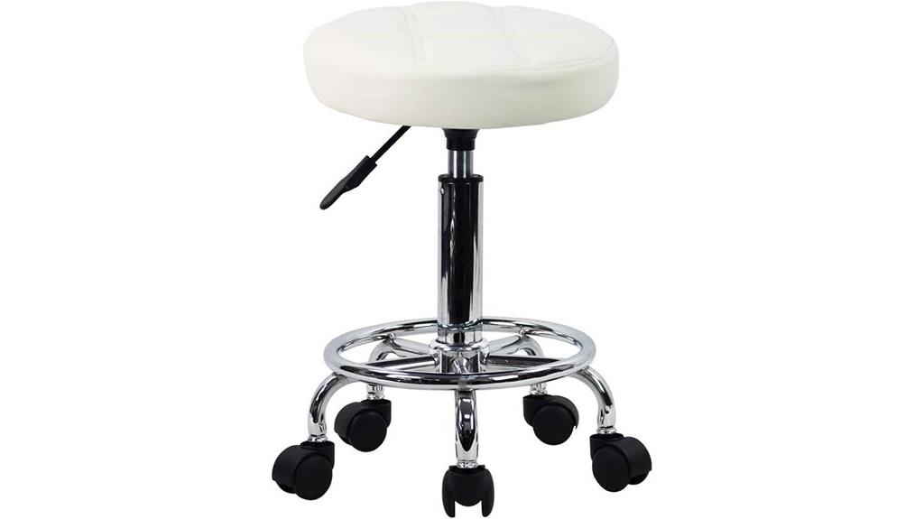 adjustable rolling office stool