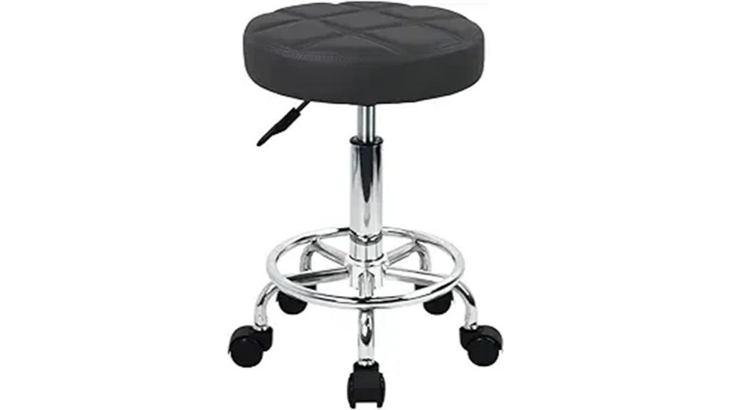 adjustable swivel stool with wheels