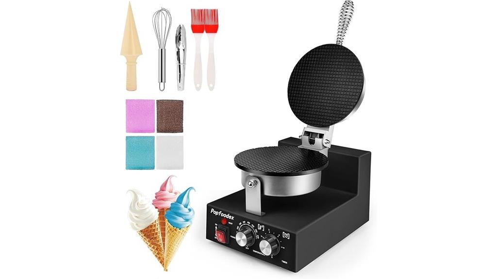 adjustable temperature waffle maker
