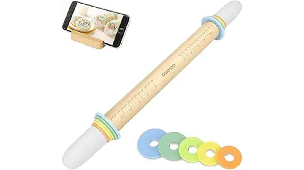 adjustable wood rolling pin