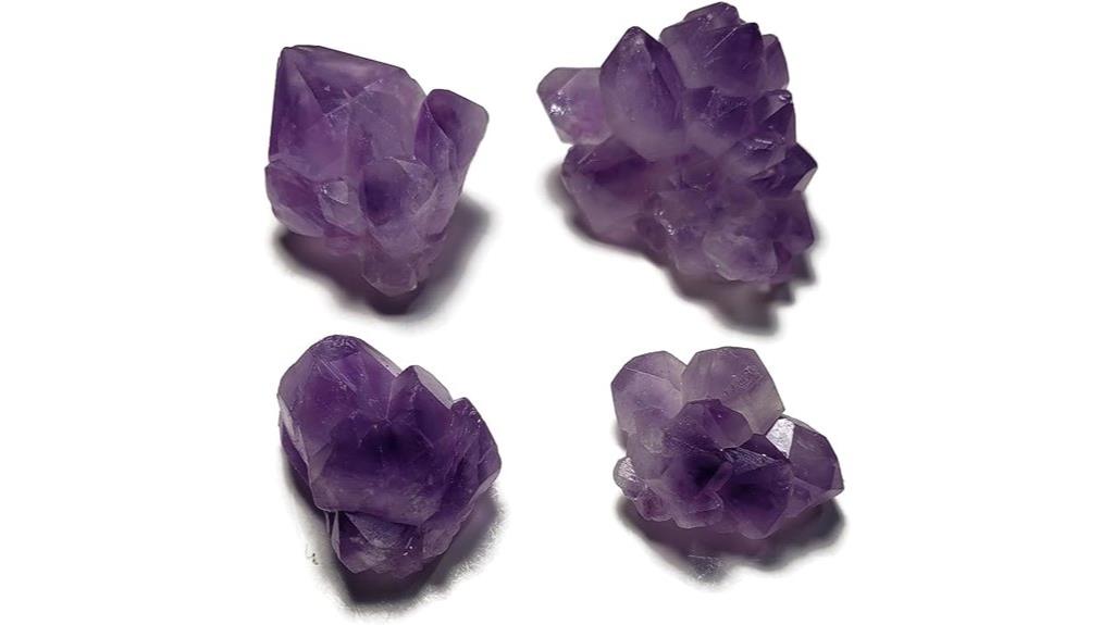 amethyst crystal cluster set