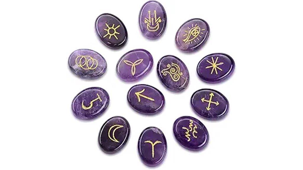 amethyst rune healing set