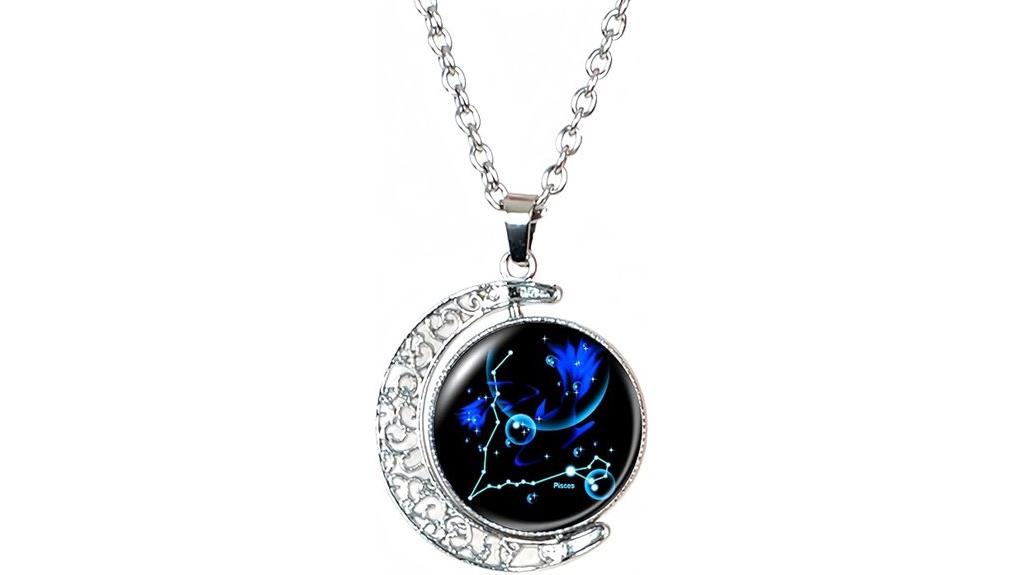 astrology constellation moon necklace