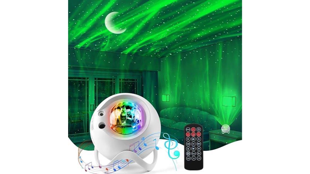 aurora light projector with bluetooth