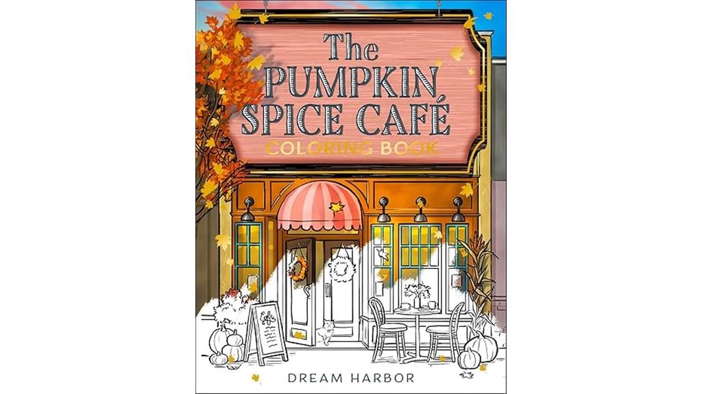 autumn themed caf coloring book