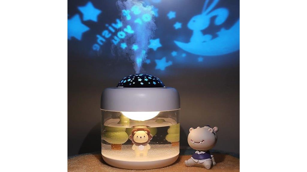 baby bedroom humidifier with star projector
