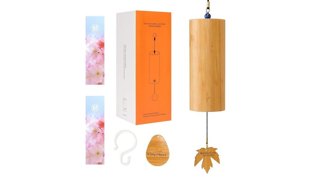 bamboo wind chimes outdoors