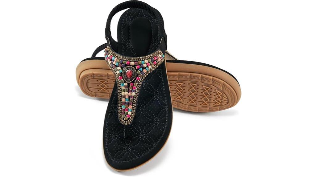 beaded flat sandal shoes