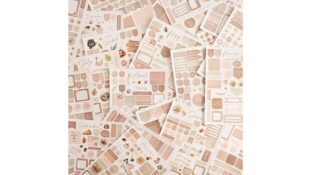 beautiful planning sticker sets