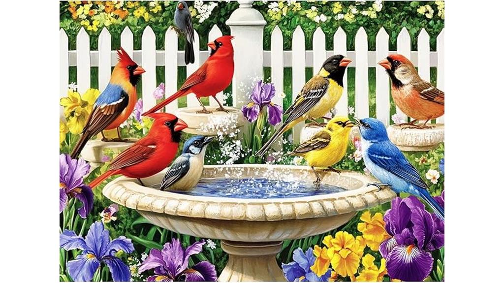 bird garden puzzle pieces