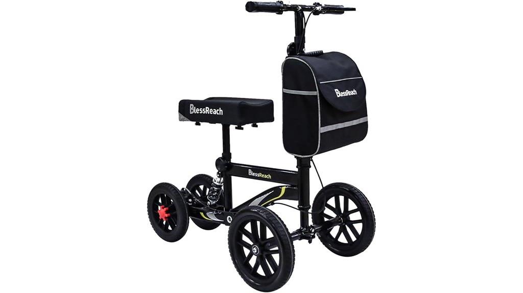 black off road knee scooter