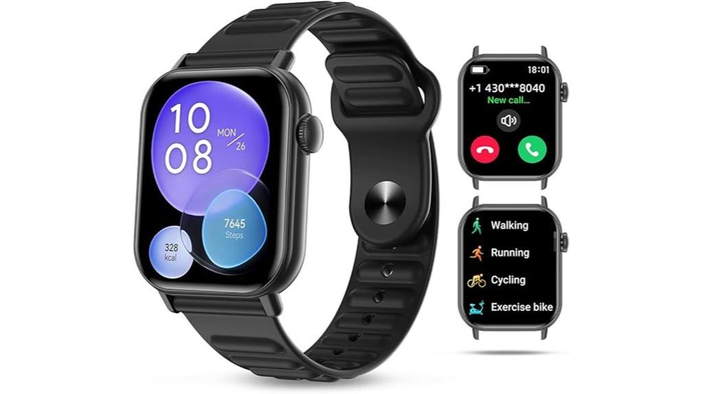 black sports fitness tracker