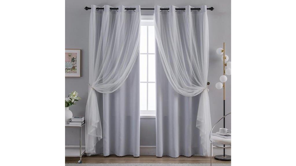 blackout sheer curtain pair