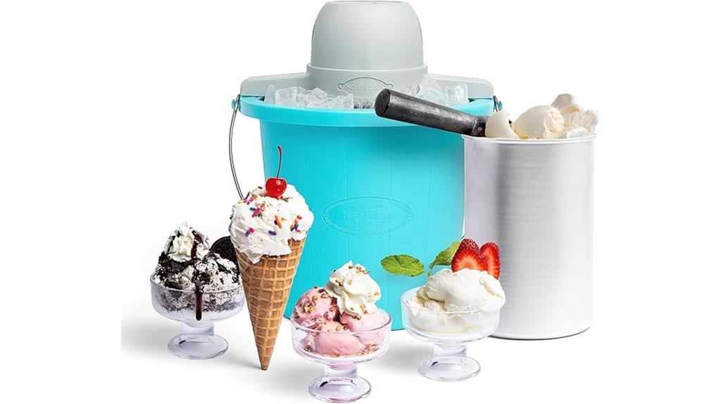 blue 4 quart ice cream maker