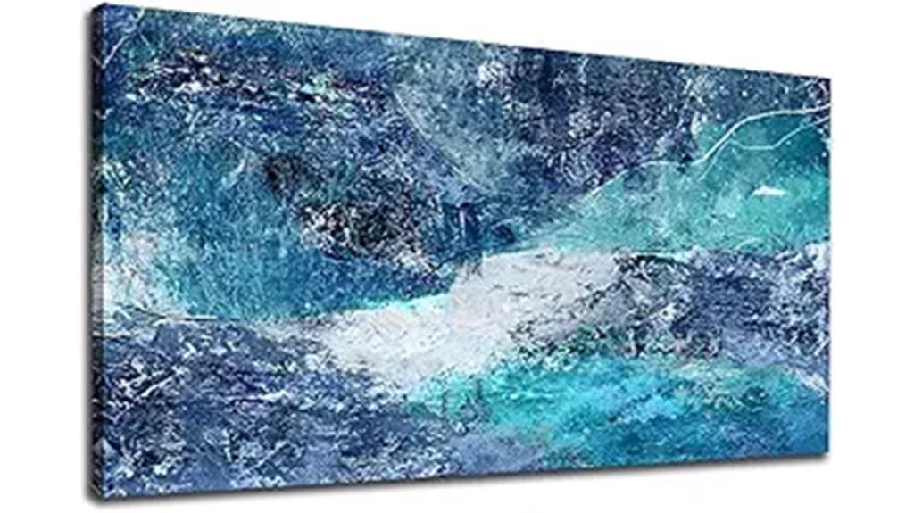 blue abstract canvas art