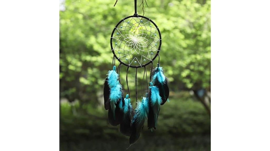 blue feather dream catcher