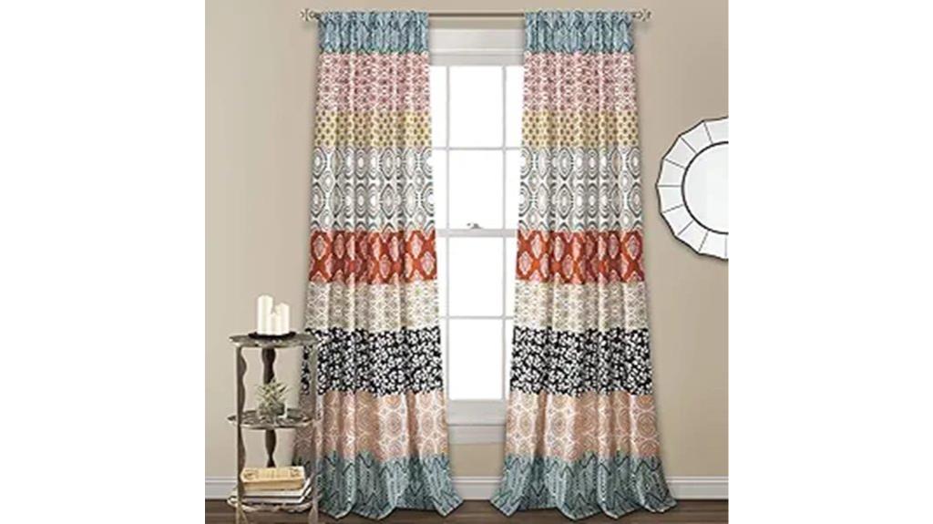 bohemian stripe curtain panels