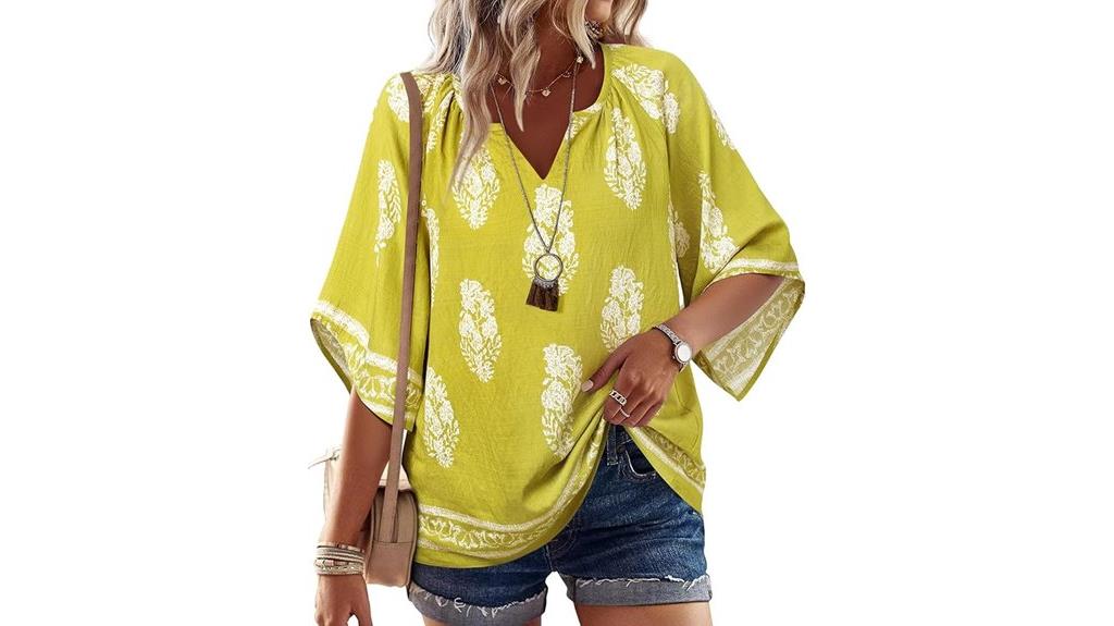bohemian v neck peasant blouses