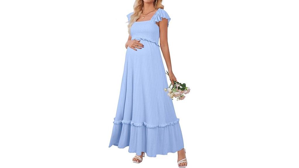 boho maxi maternity dress