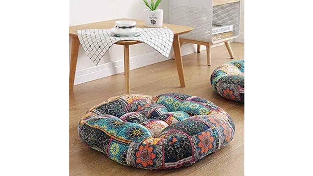 boho round floor cushions
