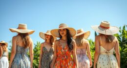 boho stylish sun hats