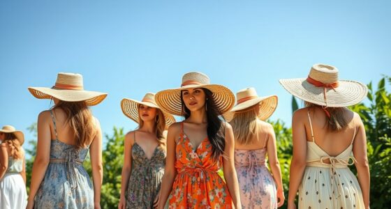 boho stylish sun hats