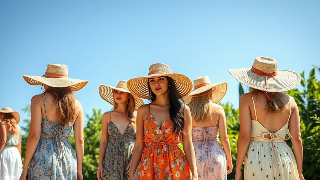 boho stylish sun hats