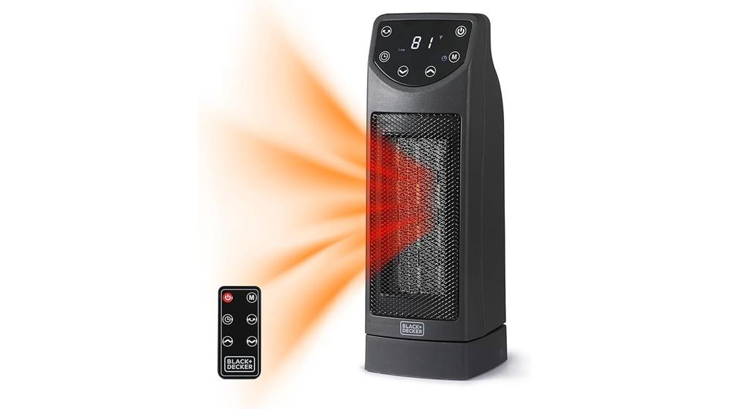 ceramic desktop heater remote