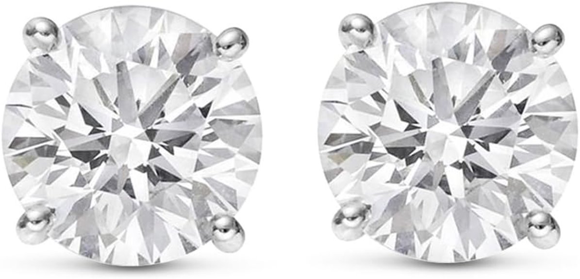 certified lab grown diamond earrings