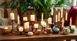 chic boho candle holders