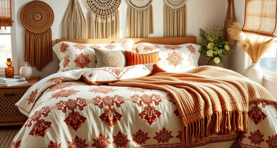 chic cozy boho bedding