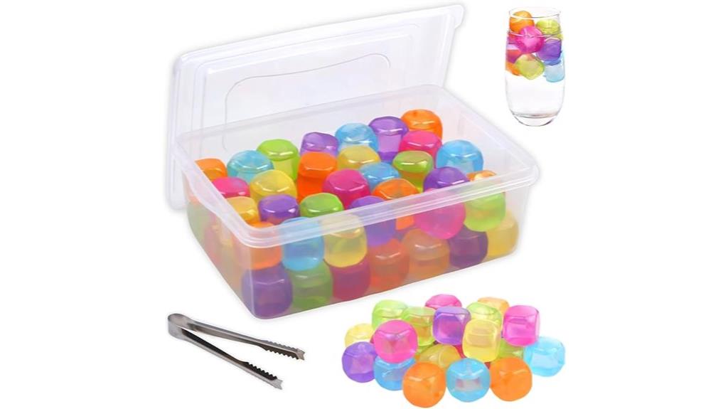 colorful bpa free reusable ice