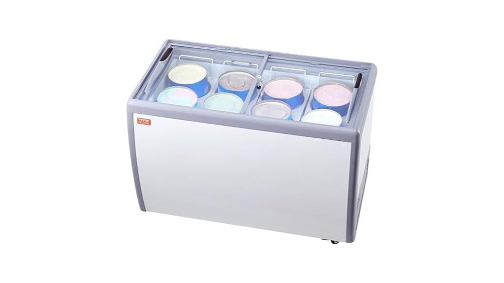 commercial ice cream display