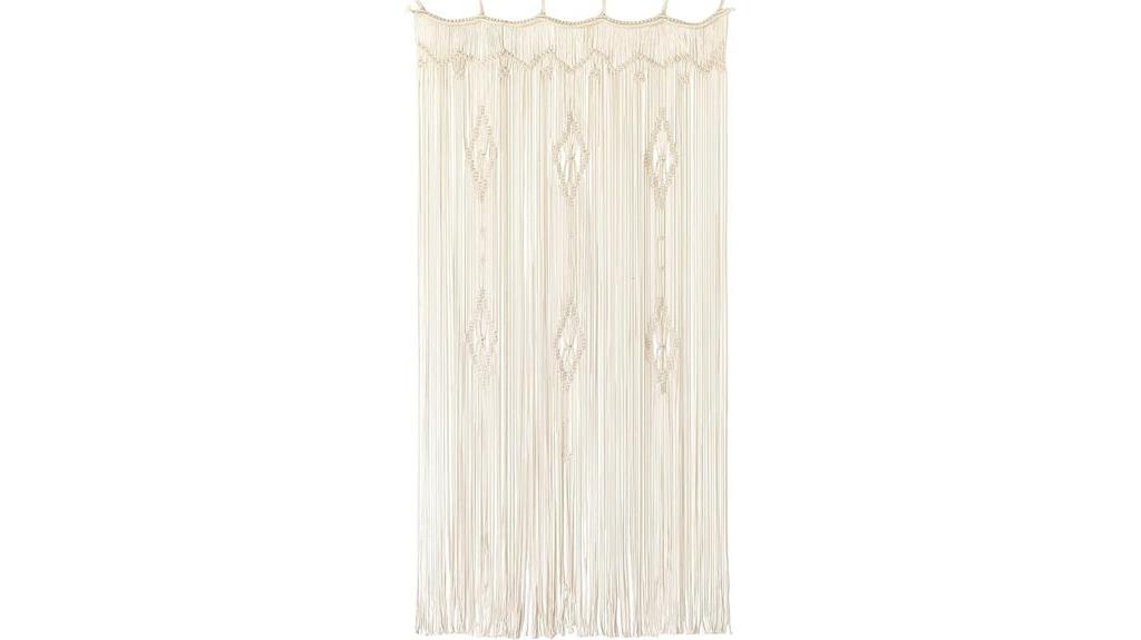 cotton macrame curtain panel
