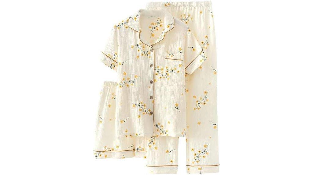 cotton pajamas short sleeves