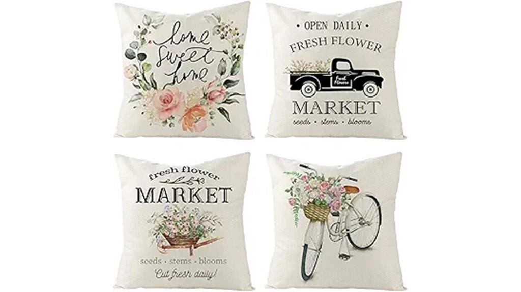 decorative floral spring pillow