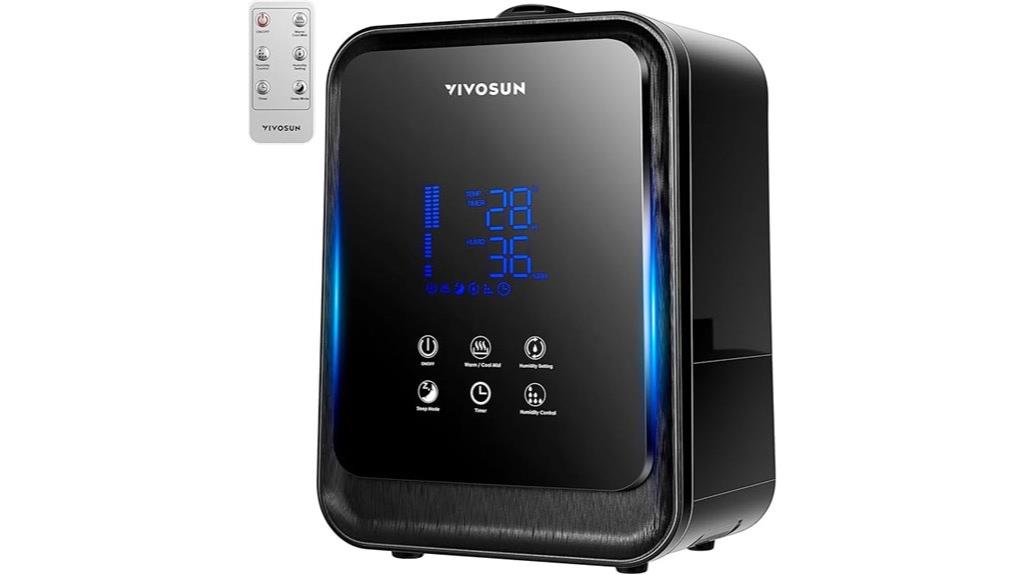 dual function humidifier with large tank