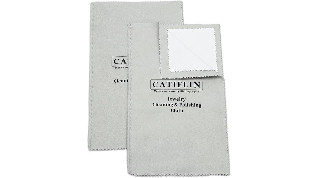 dual layer jewelry cleaning cloth