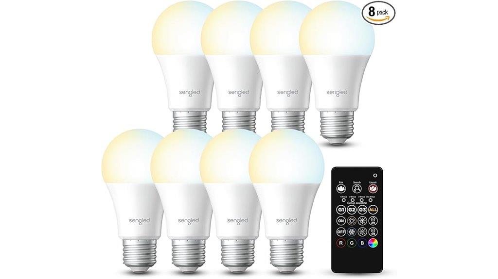 eight bulbs plus remote