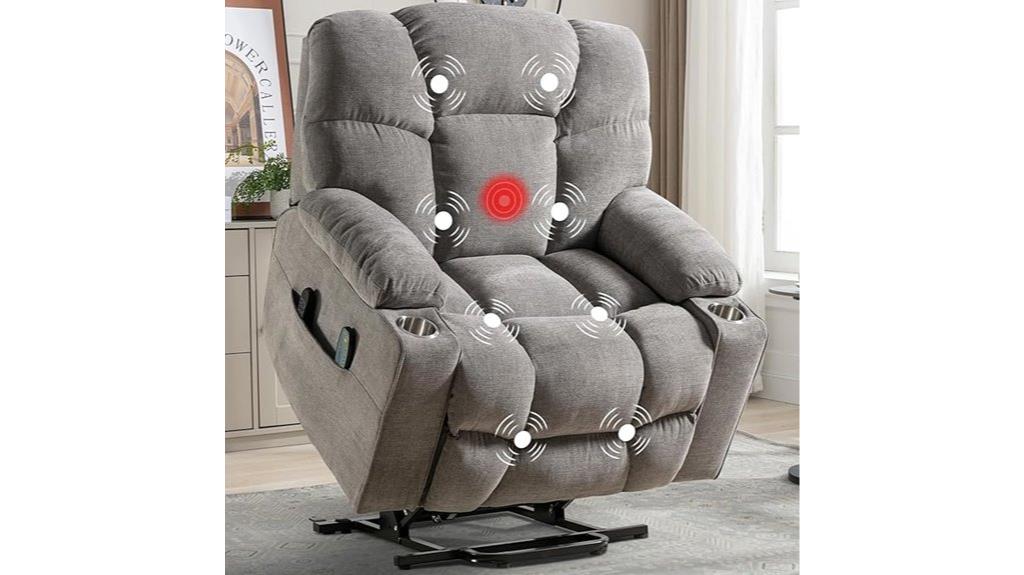 elderly power recliner with massage