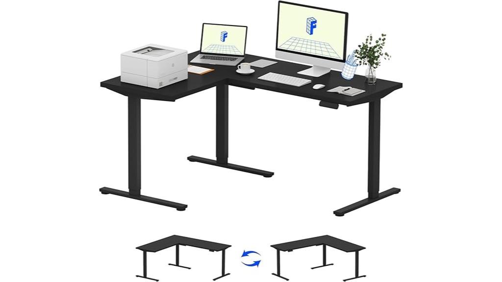 electric corner standing desk